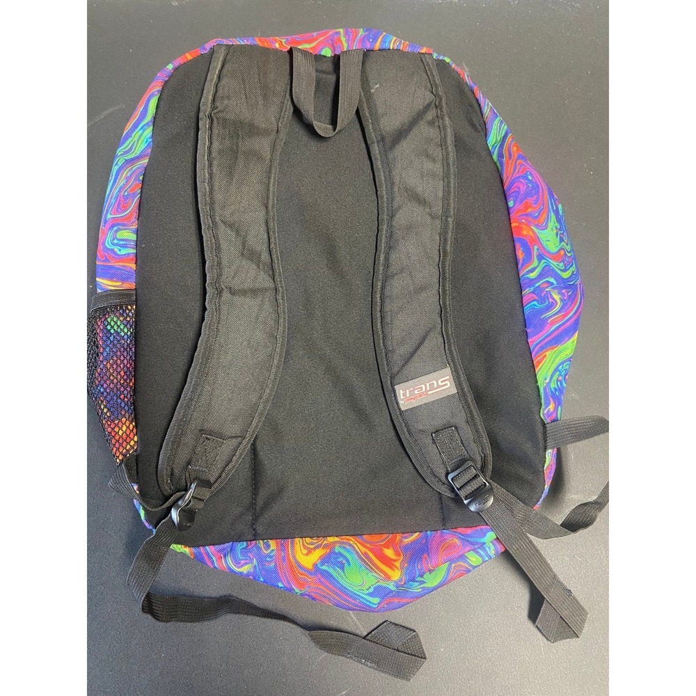 JanSport Tran Rainbow Colors Tie dye Psychedelic Cosmic backpack School Bag - Picture 2 of 5